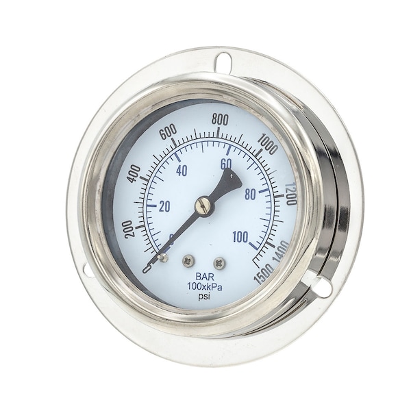 Pic Gauges 2 1/2 in Dial, 1/4 in NPT Male Center Back Location, Stainless Steel Case Material 214D-254N - main