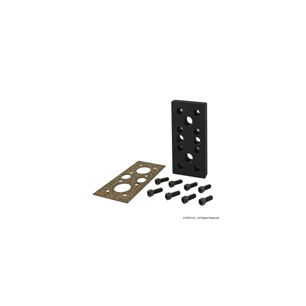 80/20 Pressure Manifold Feed Plate, 12 Hole 2164-BLACK - main