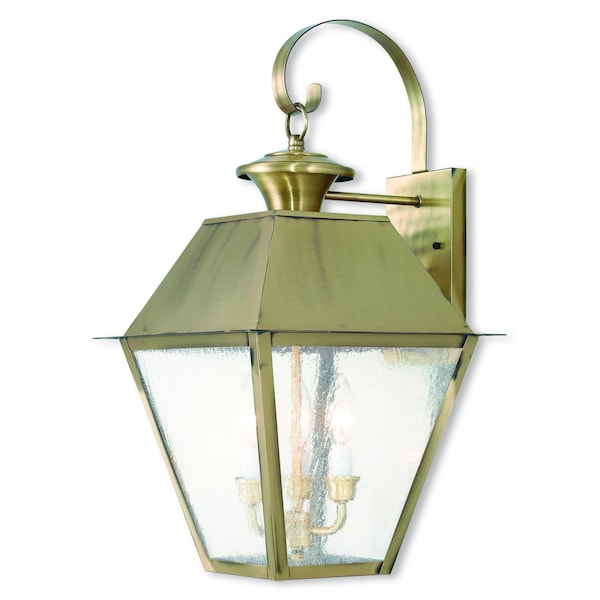 Livex Lighting Mansfield 3 Light Antique Brass Outdoor 2168-01 - main