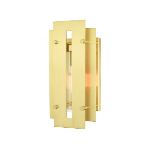 Livex Lighting Satin Brass Outdoor Wall Lantern, 1 Light 21772-12 - main