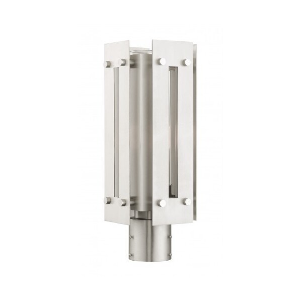 Livex Lighting Brushed Nickel Accents Outdoor Post Top 21774-91 - main