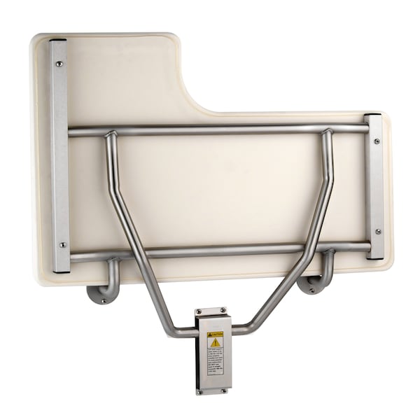 Bobrick Right Hand Seat Folding Shower Seat, 32-7/8" L, Satin 517 - main