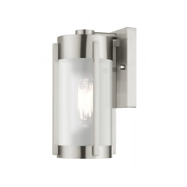 Livex Lighting Brushed Nickel Outdoor Wall Lantern, 1 Li 22380-91 - main
