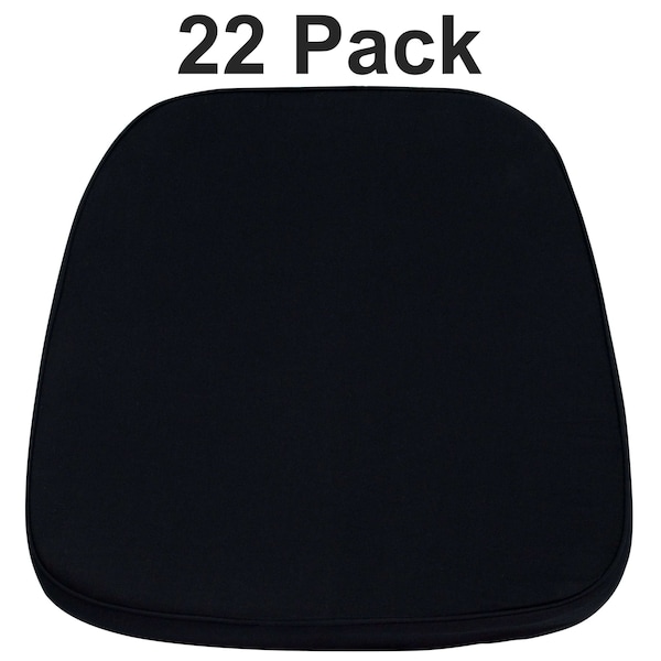 Flash Furniture Soft Black Fabric Chiavari Chair Cushion, PK22 22-LE-L-C-BLACK-GG - main