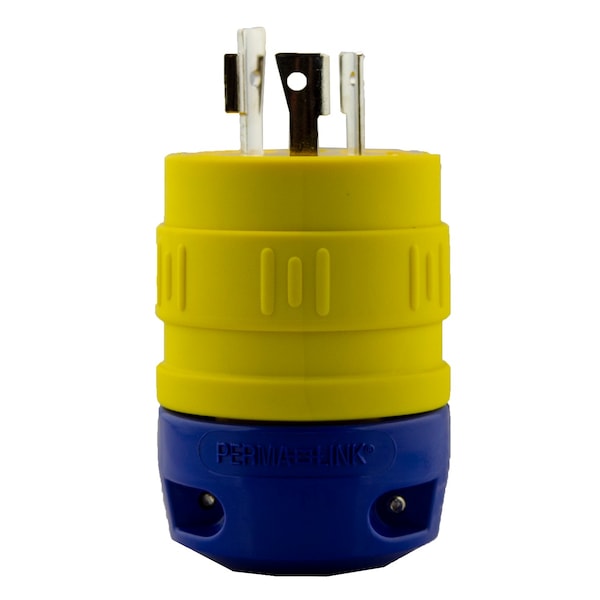 Ericson Locking Plug, L6-20P, 20 A, 250V AC, Single Phase, 2 Pole, Yellow 2312-PG - main
