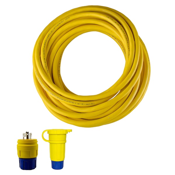 Ericson SOW Extension Cord, 12 AWG, Indoor/Outdoor, 12/3, 1 Outlets, Non-NEMA, Yellow, Non-NEMA, 50 ft 2316PW6P123B - main