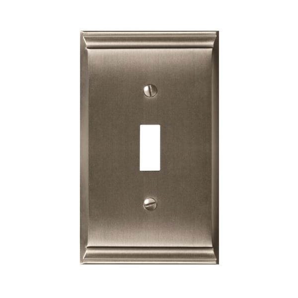 Amerock Candler 1 Toggle Wall Plates, Number of Gangs: 1 Zinc, Satin Nickel Finish BP36500G10 - main
