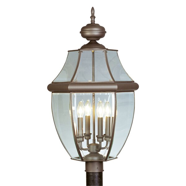 Livex Lighting Monterey 4 Light Bronze Outdoor Post Top Lantern 2358-07 - main