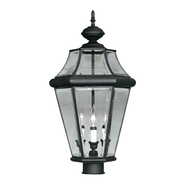 Livex Lighting Georgetown 3 Light Black Outdoor Post To 2364-04 - main