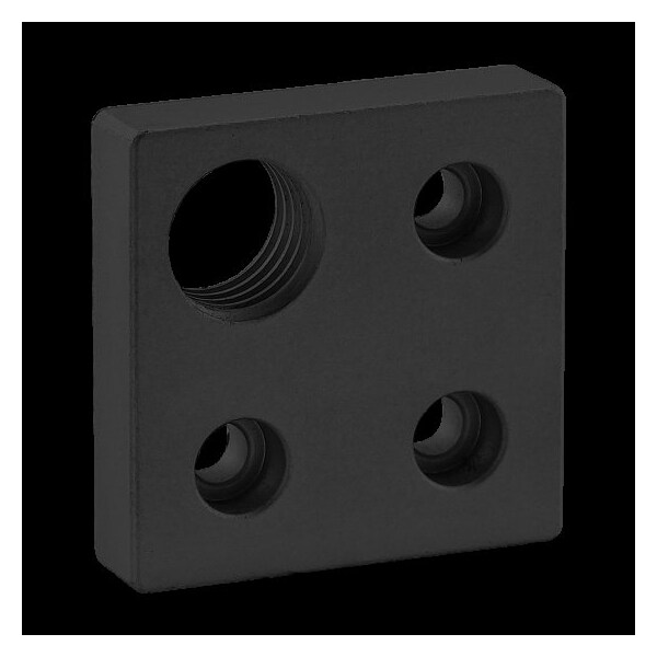 80/20 Base Plate 2" X 2" W/3/4-10 Tap In Crn 2364-BLACK - main