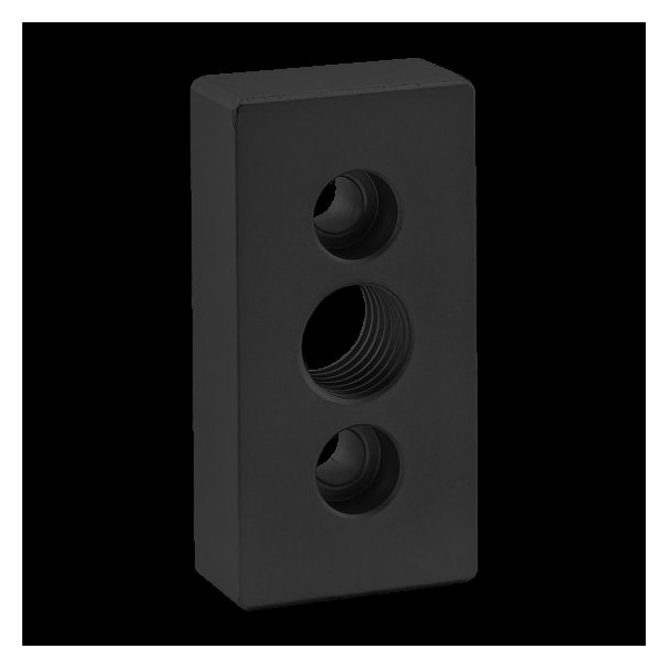 80/20 Ctr Tap Base Plate, 1.5"X3" W/3/4-10 Tap 2365-BLACK - main