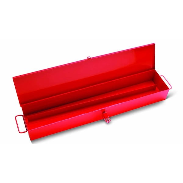 Wright Tool Tool Box Red, Metal w/Two Hasp-Staple Co 237
