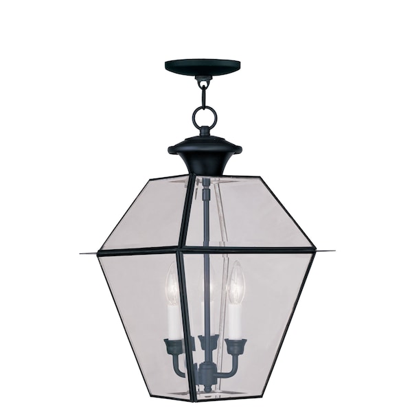 Livex Lighting Westover 3 Light Black Outdoor Pendant L 2385-04 - main
