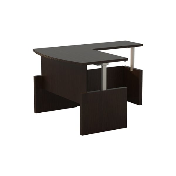 Safco Aberdeen Height-Adjustable Desk, Bowfront AT56LDC - main