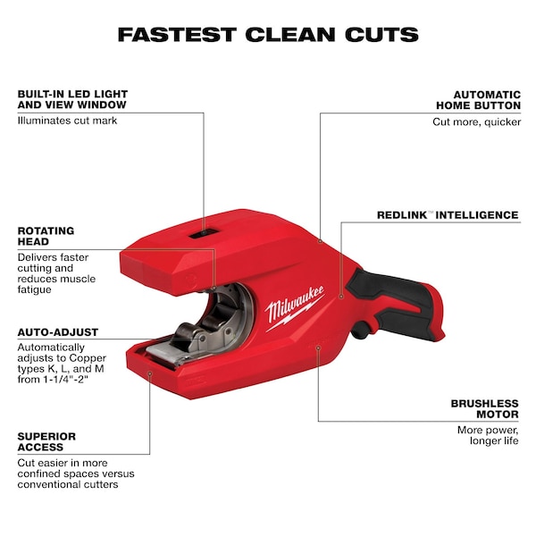 Milwaukee Tool M12 Brushless 1-1/4