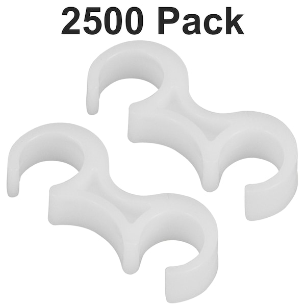 Flash Furniture White Plastic Ganging Clips Set, PK2500 2500-LE-3-WHITE-GANG-GG - main
