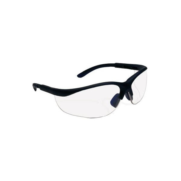 Bouton Optical HI-VOLTAGE AC, Safety Glasses, Anti-Scratch, Indoor/Outdoor Lens, Black Frame, Half-Frame 250-21-0402 - main
