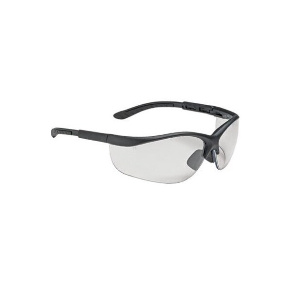 Bouton Optical HI-VOLTAGE AC, Safety Glasses, Anti-Fog & Anti-Scratch, Clear Lens, Black Frame, Half-Frame 250-21-0420 - main