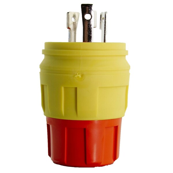 Ericson 30A Watertight Locking Plug 2P 3W 125VAC L5-30P YL 2510-PW6P-AM