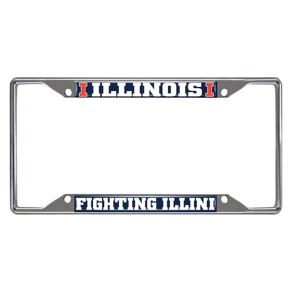 Fanmats University of Illinois Metal License Plate Frame 25135