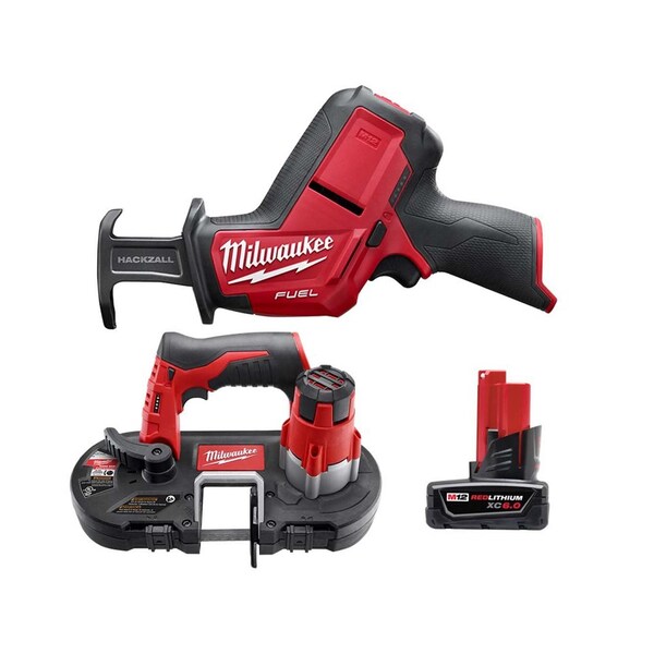 Milwaukee Tool Cordless Recip Saw, Band Saw, 6.0 Bat 2520-20, 2429-20, 48-11-2460 - main