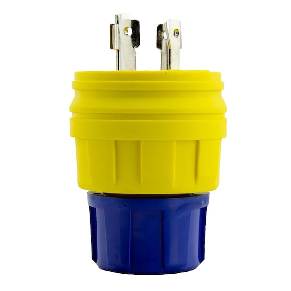 Ericson Locking Plug, L17-30P, 30 A, 600V AC, Three Phase, 3 Pole, Yellow 2526-PW6P - main