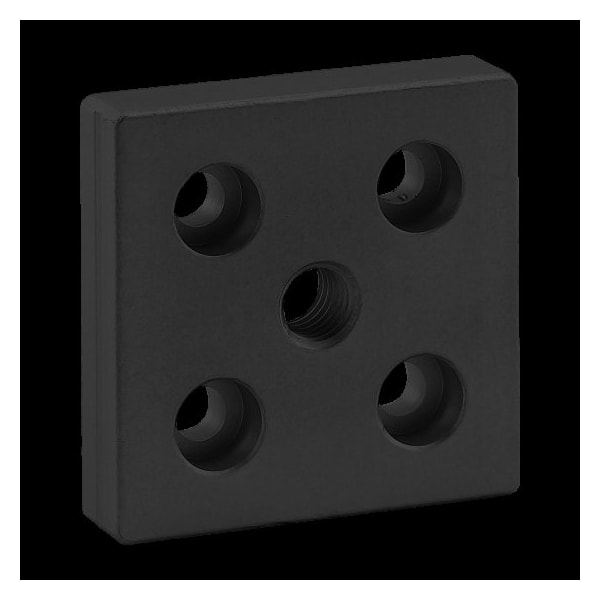 80/20 Ctr Tap Base Plate, 50mm X 50mm W/M10 Tap 25-2131-BLACK - main