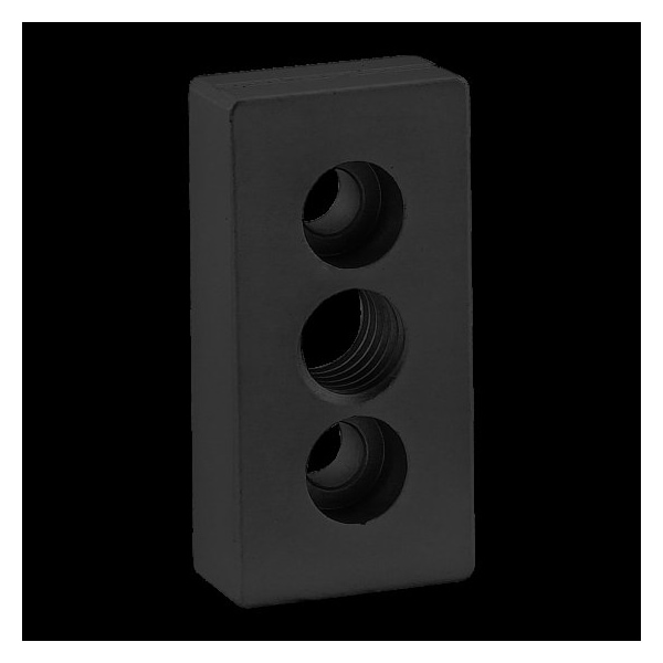 80/20 Ctr Tap Base Plate, 25mm X 50mm W/M12 Tap 25-2361-BLACK - main
