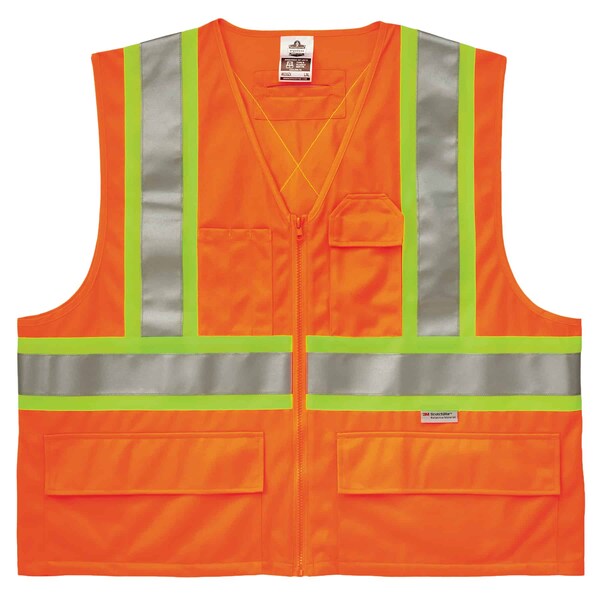 Ergodyne Orange Type R Class 2 Two-Tone X-Back Ve 8235ZX | Zoro
