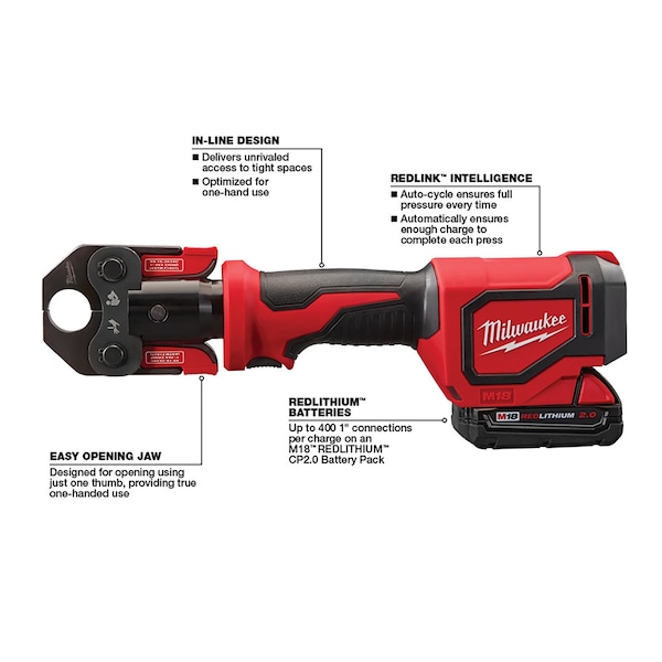MILWAUKEE M18 Short Throw Press Tool Kit w/PEX Crimp Jaws (2674
