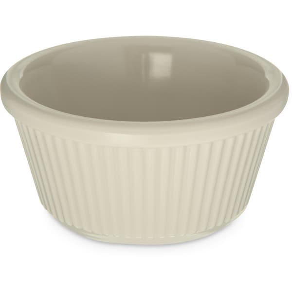 Carlisle Foodservice Melamine Fluted Ramekin, 3 oz., Bone, PK4 S282-842 - main