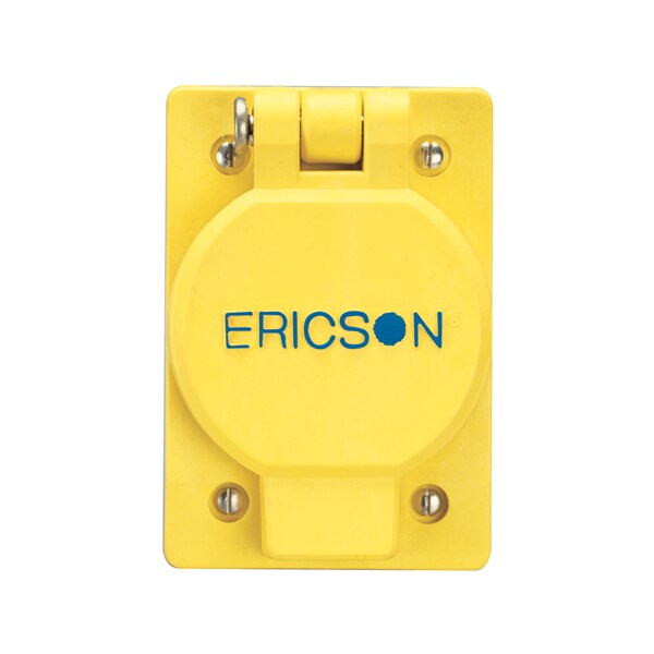 Ericson Straight Blade Receptacle, 5-15R, 15 A, 125V AC, 2 Pole, 3 Wire 2715FS10 - main