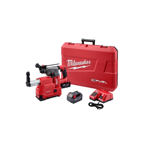 Milwaukee M18 FUEL 1-1/8” SDS Plus Rotary Hammer W/ DE Kit 2715-22DE