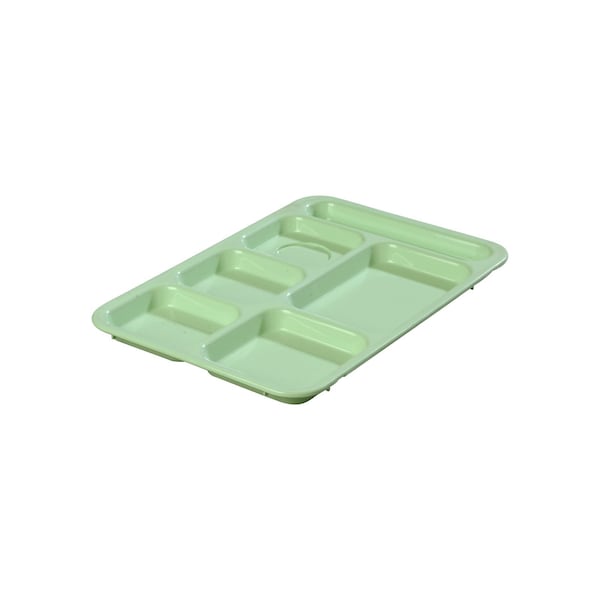 Carlisle Foodservice Right-Hand Compartment Tray, Grn, PK24 614R09 - main