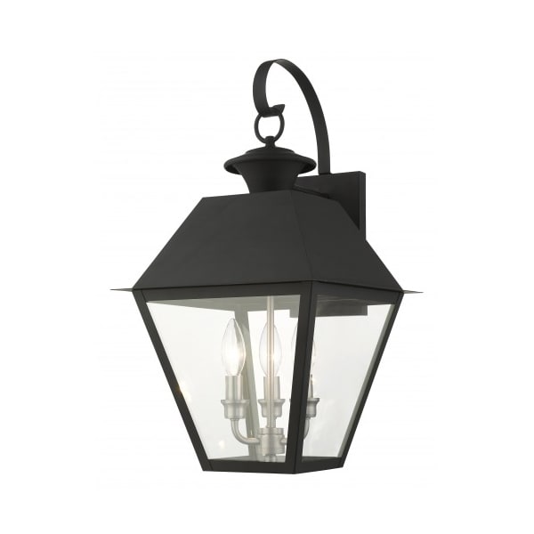 Livex Lighting Black Outdoor Wall Lantern, 3 Light 27218-04 - main