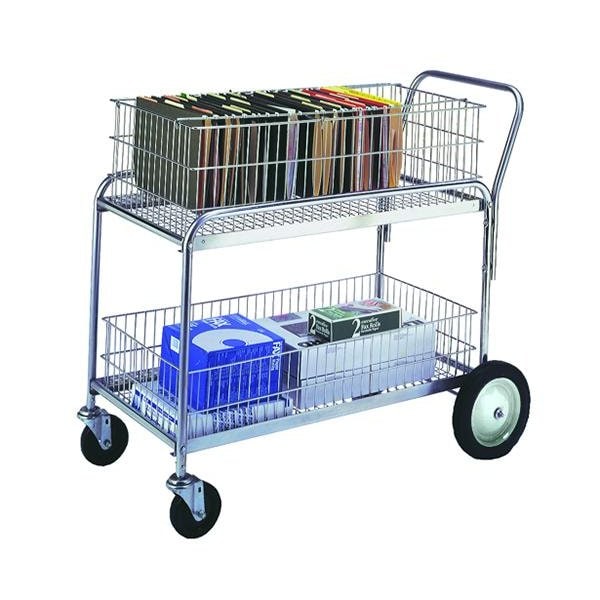 Wesco Wire Basket Office Cart, 188950 272231 Zoro