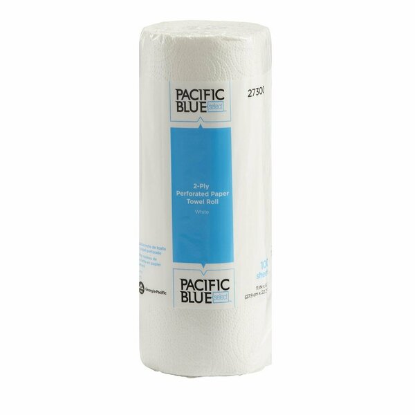 Georgia-Pacific Pacific Blue Select Perforated Roll Paper Towels, 2 Ply, 100 Sheets, 73 ft, White 27300