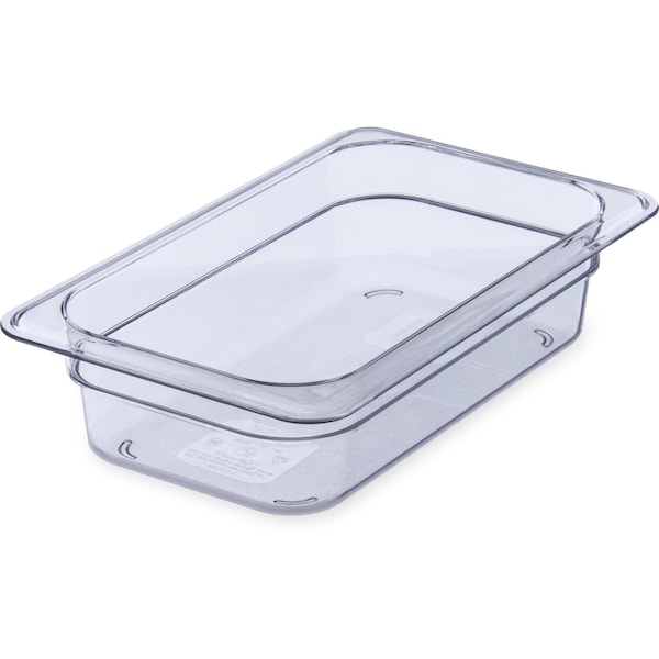 Carlisle Foodservice Food Pan PC, 2.5", DP, 1/4, Clr, PK6 3068007 - main