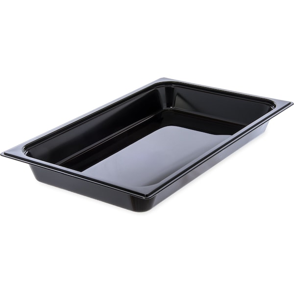 Carlisle Foodservice Full Food Pan PC, 2.5" D, Black, PK6 10200B03 - main