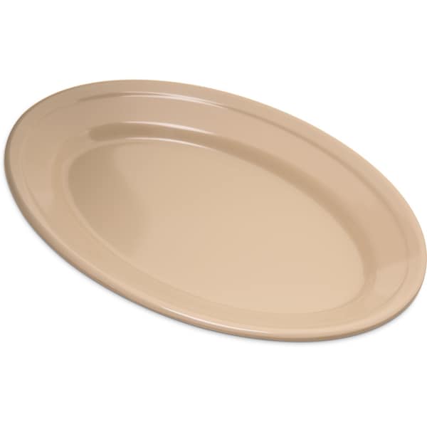 Carlisle Foodservice Mlmn Ovl Platter Tray, 9.25x6.25, Tan, PK24 4356325 - main