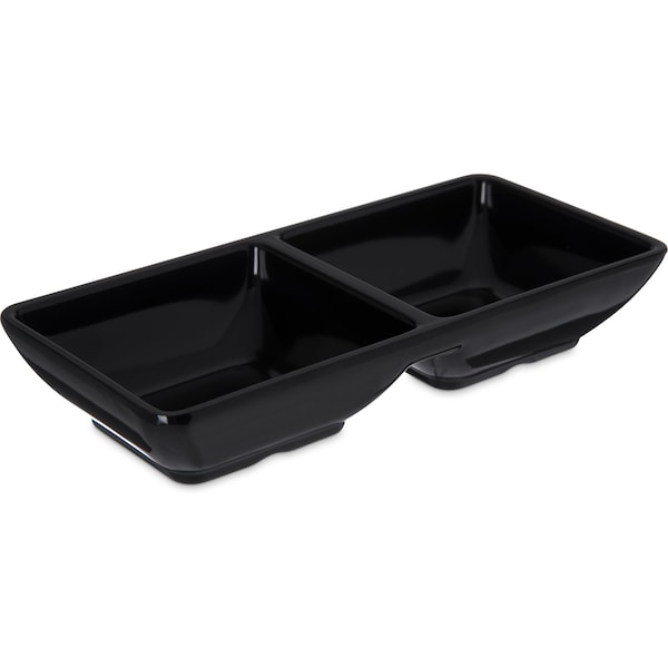 Carlisle Foodservice Melamine Dbl Sqr Ramekin, 2 oz., Bk, PK24 086203 - main