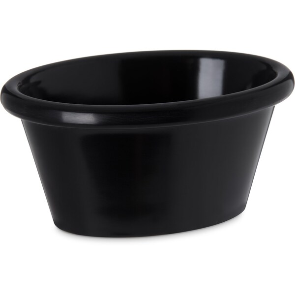 Carlisle Foodservice Mlmn Smooth Ovl Ramekin, 3 oz., Blk, PK48 S31203 - main