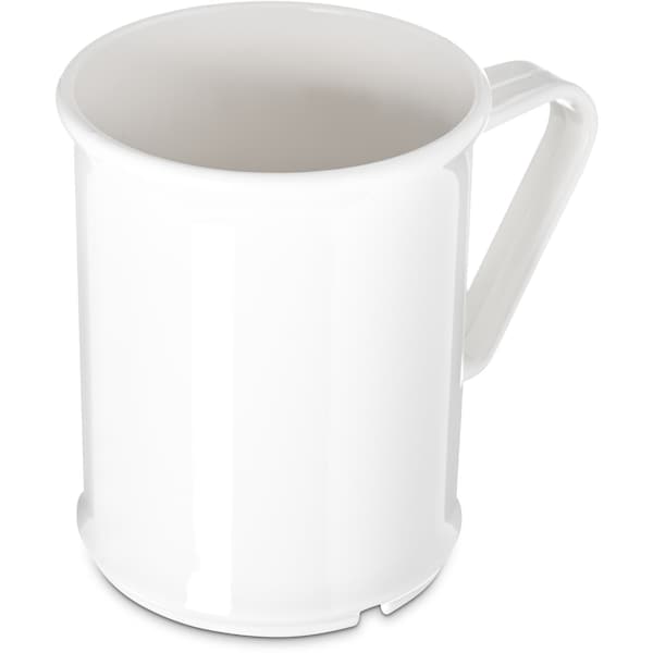 Carlisle Foodservice Polycarbon Handled Mug, 9.6 oz., Wht, PK48 PCD79602 - main