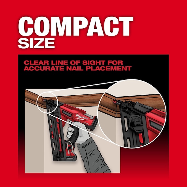 MILWAUKEE M18 FUEL™ 15 Gauge Finish Nailer Kit (2839-21CT) | Zoro