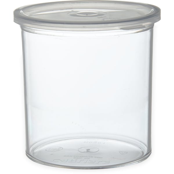 Carlisle Foodservice Crock w/Lid, 1.2 qt., Clear, PK12 030107 - main