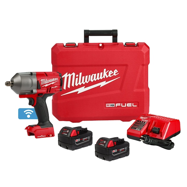 Milwaukee Tool M18 FUEL 1/2 in. High Torque Impact Wrench with Pin Detent with ONE-KEY Kit 2862-22R - main