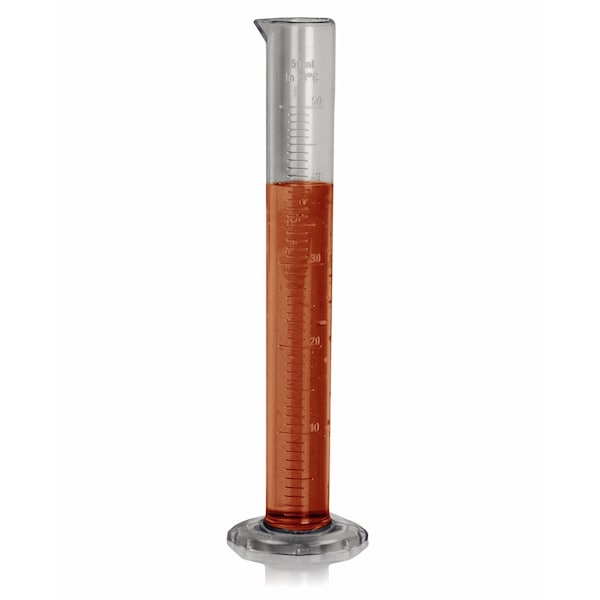 Bel-Art Bel-Art 50ml Clear TPX Graduated Cylinder: 1.0ml Graduation F28692-0000 - main
