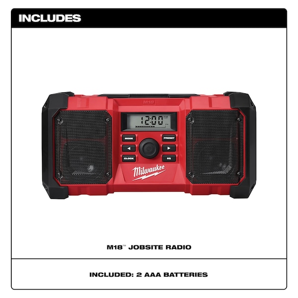 MILWAUKEE M18 Jobsite Radio (2890-20) | Zoro