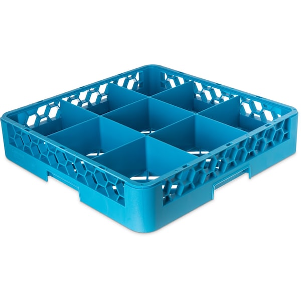 Carlisle Foodservice OptiClean 9 Comp Glass Rack, 4", Blu, PK6 RG914 - main
