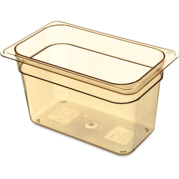Carlisle Foodservice Food Pan HH, 6", DP, 1/4, Amber, PK6 3088213 - main